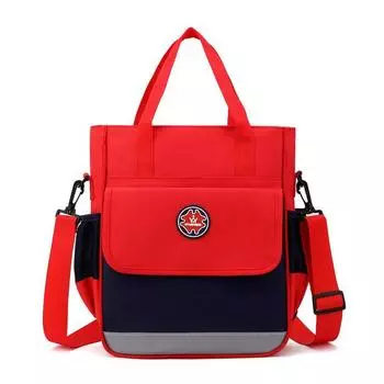German Elementary School Student Printing Tutorial Bag Canvas Handbag Children s Shoulder Portable Tutorial Bag Art File Bag Red