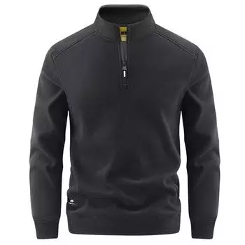 German Fleece Hoodie for Men In Autumn and Winter, with Thickened Fleece and Large Coral Fleece Half Zip Top XXXXXL