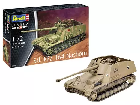 German Level Germany Nashorn Plastic Model 03358 1/72 Sd.Kfz.164