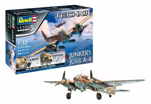 German Level Level Technique Series Junkers Plastic Model 00452 1/32 Ju88A-4