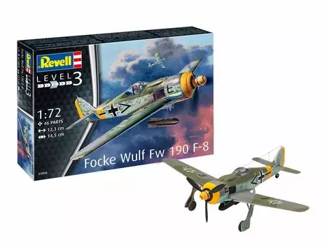 German Level Luftwaffe Plastic Model 03898 1/72 Focke-Wulf Fw190F-8