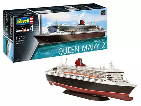 German Level Queen Mary 2 Plastic Model 05231 Molding Color 1/700