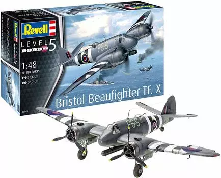 German Level Royal Air Force Bristol Beaufighter Plastic Model 03943 1/48 TF.10