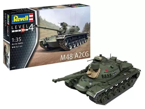 German Level US Army M48 A2CG Plastic Model 03287 1/35