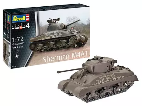 German Level US Army M4A1 Sherman Plastic Model 03290 1/72