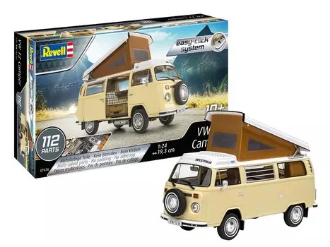 Пластиковая модель кемпера VW T2 немецкого уровня 07676 1/24