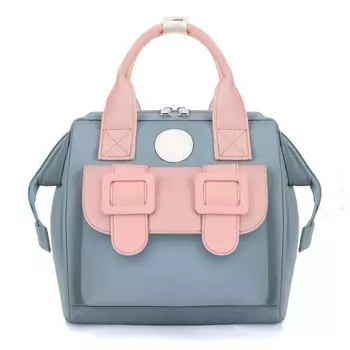 German Mummy Bag Maternal and Child Walking Baby Lightweight Small Bag Multi-Functional Fashion Mother Portable Backpack Cross-body Storage Blue