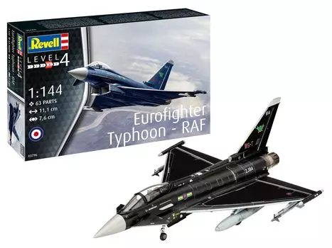 German Revell British Eurofighter Typhoon RAF Fighter Plastic Model 03796 (Revell) 1/144
