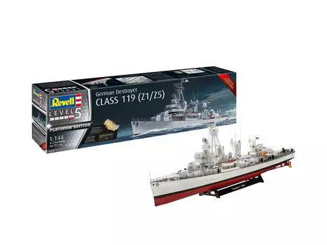 German Revell German Destroyer Class 119 Plastic Model 05179 Molding Color (Revell) 1/144 (Z1/Z5)