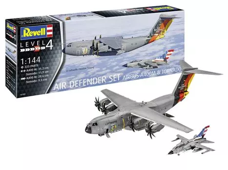 German Revell NATO Air Defender 2023 A400M 2 aircraft plastic model 03789 1/144 (Airbus & Tornado)