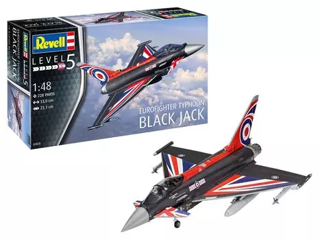 German Revell Royal Air Force Eurofighter Typhoon Blackjack Plastic Model 03820 Molding Color (Revell) 1/48
