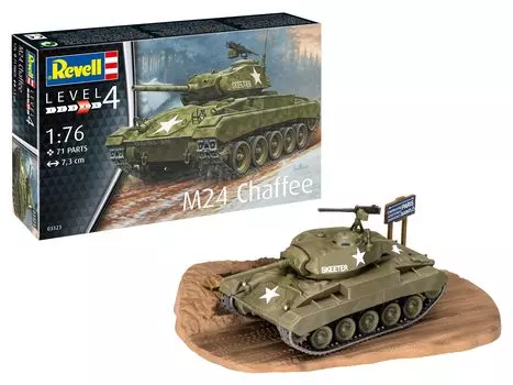 German Revell scale US Army M24 Chaffee plastic model kit 03323 1/76