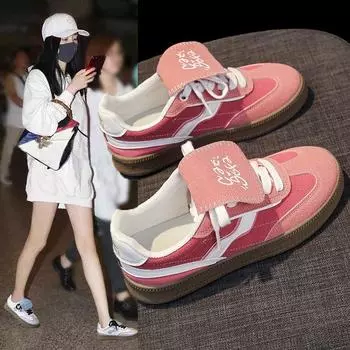 Немецкие кроссовки для женщин весна осень американская ретро мода повседневная обувь допамин подходящие по цвету туфли на платформе 35