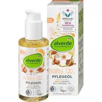 Германия DM Alverde Baby 100% чистое органическое миндальное масло 100 мл