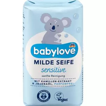 Германия DM Babylove Babylove Мягкое чувствительное детское мыло 100 г