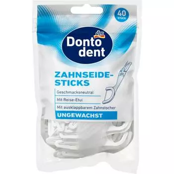 Германия DM Dontodent 40 зубных нитей в футляре