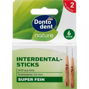 Германия DM Dontodent Natural межзубные палочки 6 шт.