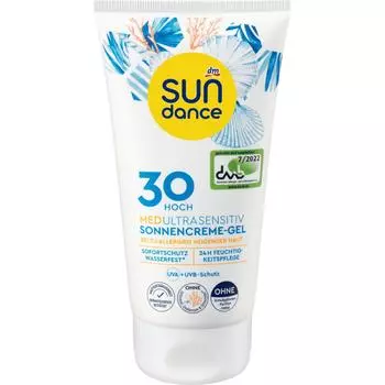 Германия DM SUNDANCE Sundance Sensitive Sun Cream Gel LSF 30 150 мл