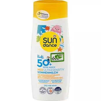 Германия DM SUNDANCE Sundance Sunmilk Sensitive Kids SPF50+ 200 мл