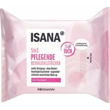 Германия Rothman ISANA 5in1 Питательные очищающие салфетки 25 шт.