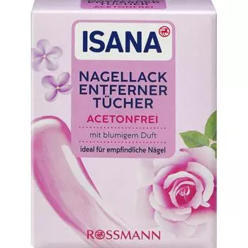 Германия Rothman ISANA Салфетки для снятия лака 10 шт.