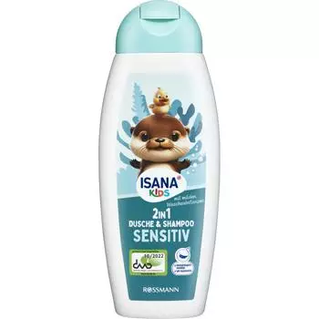 Германия Rothmann ISANA Kids 2in1 гель для душа и шампунь для чувствительной кожи 300 мл