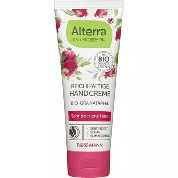 Germany Rothman Alterra Alterra Rich Hand Cream Organic Pomegranate 75ml