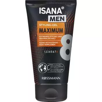 Germany Rothmann ISANA Men Maximum 8 Hair Styling Gel 150ml