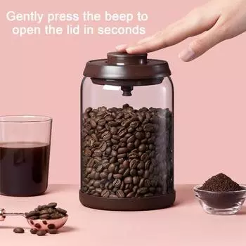 Герметичная банка для хранения кофе, большая емкость, не содержит бисфенол А, устойчива к ультрафиолетовому излучению, можно мыть в посудомоечной машине S
