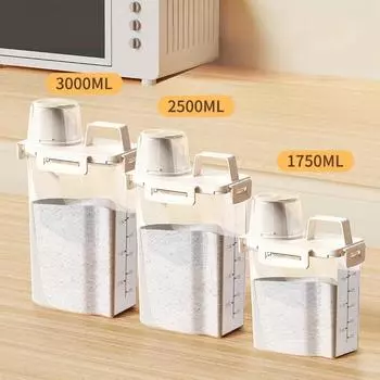 Герметичная банка для хранения жидкого моющего средства, портативный дозатор стирального порошка с мерным стаканом для удобной и эффективной стирки