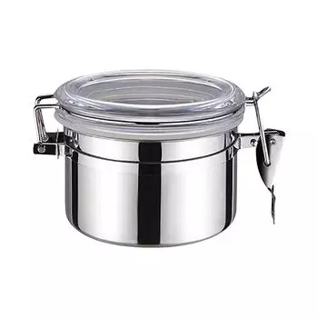 Герметичная банка Контейнер для хранения пищевых продуктов из нержавеющей стали для кофейных зерен, чая, муки, хлопьев 850ml 7.5cm/3.0in