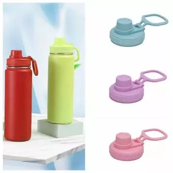 Герметичная крышка для бутылки с водой с ручкой, пластиковая крышка для вакуумного стакана, крышка для спортивной бутылки, стакан с широким горлом