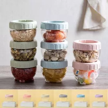 Герметичная маленькая банка для хранения закусок, герметичная канистра для сухих продуктов, портативные банки для хранения еды, кофе светло-розовый