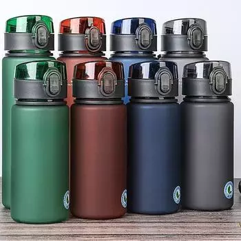 Герметичная матовая спортивная бутылка для воды Высококачественная туристическая портативная портативная бутылка для напитков «Мои любимые бутылки для напитков» Пластиковая чашка для переноски с крышкой 400 мл 560 мл 400ml зелёный