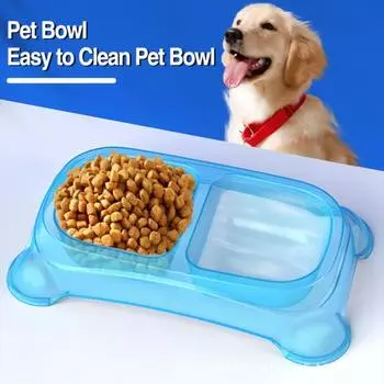 Герметичная миска для домашних животных Легко чистится Безопасная Водонепроницаемая Противоскользящая Гладкая поверхность Без заусенцев Single розовый