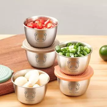 Герметичная переносная коробка для приправ из нержавеющей стали 304 с герметичной крышкой, контейнеры для приправ, силиконовая крышка, чашка для соуса синий