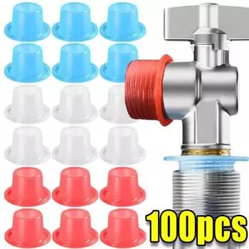 Герметичная прокладка для крана, резиновая прокладка для шланга, уплотнительная шайба, силиконовая прокладка для сантехнической заглушки, предотвращает утечку 10pcs-Mixed color