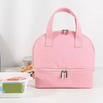 Герметичная сумка Компактная изолированная сумка для обеда Bento Tote Прочная изолированная сумка для обеда чёрный