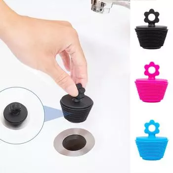 Герметичная заглушка для раковины, силиконовая заглушка для слива раковины, заглушка для ванны, кухня розовый