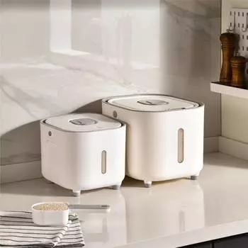 Герметичное ведро для риса, кухонные контейнеры для хранения продуктов, герметичная коробка для риса и муки, влагостойкий дозатор хлопьев с защитой от насекомых