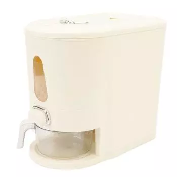 Герметичное ведро для риса с мерным стаканом, большой вместимости, пресс-типа, диспенсер для крупы, утолщенное, кухонное L(for 6.5-9kg)