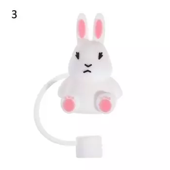 Герметичные брызгозащищенные аксессуары для чашек, мультяшные заглушки, силиконовая соломенная заглушка, пылезащитный колпачок для питья 3