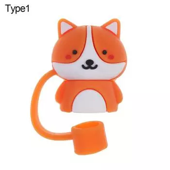 Герметичные брызгозащищенные мультяшные заглушки, аксессуары для чашек, силиконовая соломенная заглушка, пылезащитный колпачок для питья type4