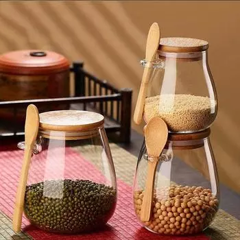 Герметичные контейнеры для хранения продуктов, стеклянные банки с крышкой, герметичные контейнеры, банки для сахара, чая, герметичные банки для кофе, кухонные принадлежности