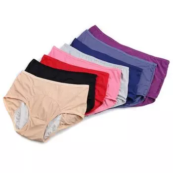 Герметичные менструальные трусики, физиологические брюки, женское нижнее белье, хлопковые водонепроницаемые трусы больших размеров, женское нижнее белье L/XL
