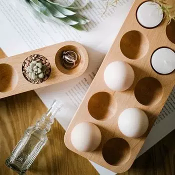 Герметичный деревянный прочный износостойкий кухонный бытовой лоток для хранения яиц держатель для яиц 2