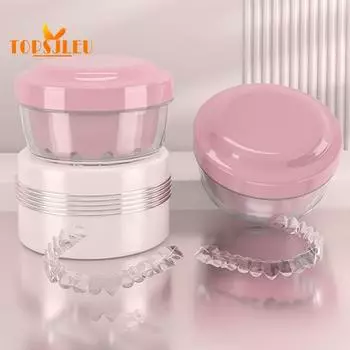 Герметичный футляр для протезов — удобное хранение, решение для путешествий, портативный, экологически чистый ящик для хранения зубных протезов зелёный