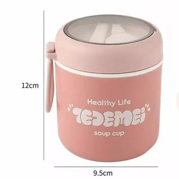 Герметичный изолированный контейнер для еды с ложкой, вакуумная кружка, чашка для супа, ланч-бокс из нержавеющей стали, для работы Style H