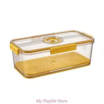 Герметичный контейнер для хранения хлеба с функцией записи времени для сохранения свежести 7006 жёлтый