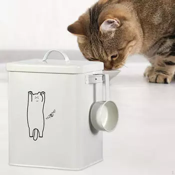 Герметичный контейнер для хранения и организации кошачьего корма B